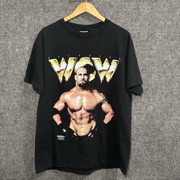 Vintage 1998 Wrestling Tee‎ Shirt Goldberg WCW 90s Size Large Tultex Tag - Picture 1 of 7